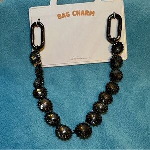 Anthropologie Black Beaded Bag Charm
